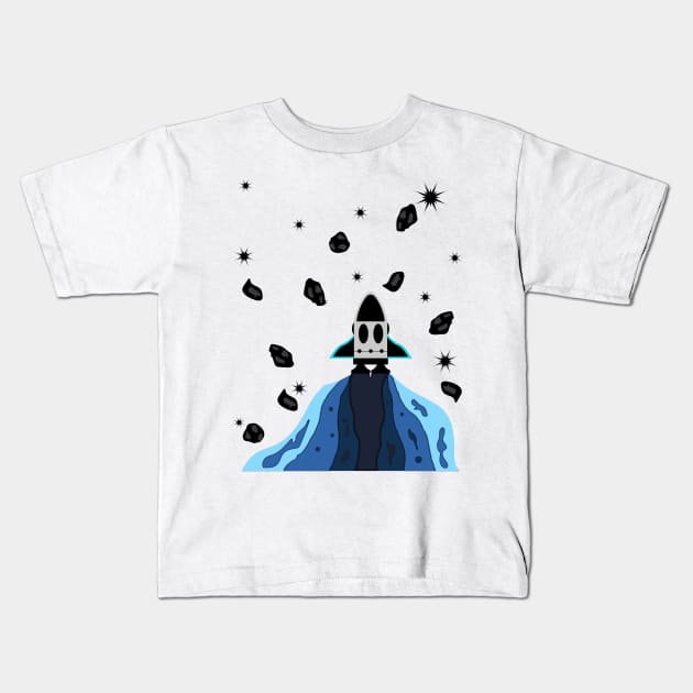 Space trip Kids T-Shirt by NekroSketcher